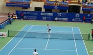 Edouard Roger-Vasselin hitting one of his razor-sharp volleys